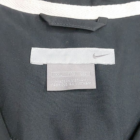 Vintage Y2K Nike Black Vented Lined Windbreaker Full-Zip Jacket Mens Size 2XL - Picture 3 of 8